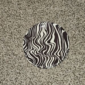 4 Privet House Brown and White Swirl Pattern Plates